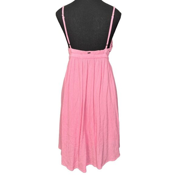 O’Neill Pink Sundress with Adjustable Spaghetti Straps, Elastic Waist Beachy - Picture 4 of 8